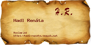Hadl Renáta névjegykártya